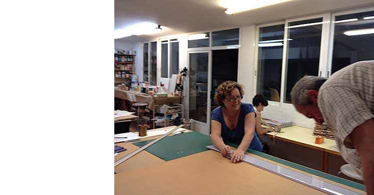 Imagen taller de serigrafía Manolo Gordillo Edición de Arte