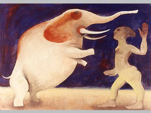 A lomos del Elefante de Ana Juan. Serigrafía editada en el taller de Manolo Gordillo